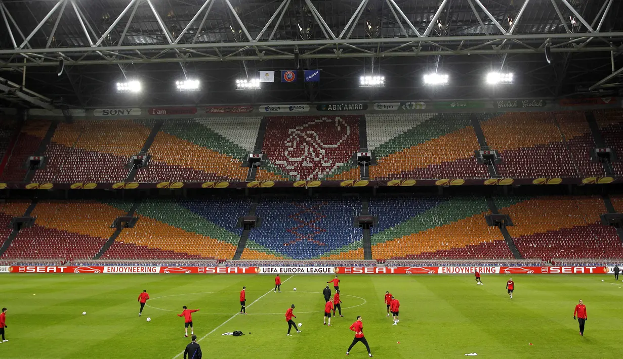 Pada gelaran Euro 2020 nanti, Johan Cruyff ArenA akan mementaskan 4 partai, yaitu 3 partai di babak penyisihan grup C dan 1 partai di babak 16 besar. (AFP/Ian Kington)