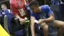 Bus pengangkut wartawan Olimpiade 2016 Rio de Janeiro tersebut baru saja kembali dari venue basket wanita di daerah Deodoro saat insiden terjadi. (Reuters/Shannon Stapleton)