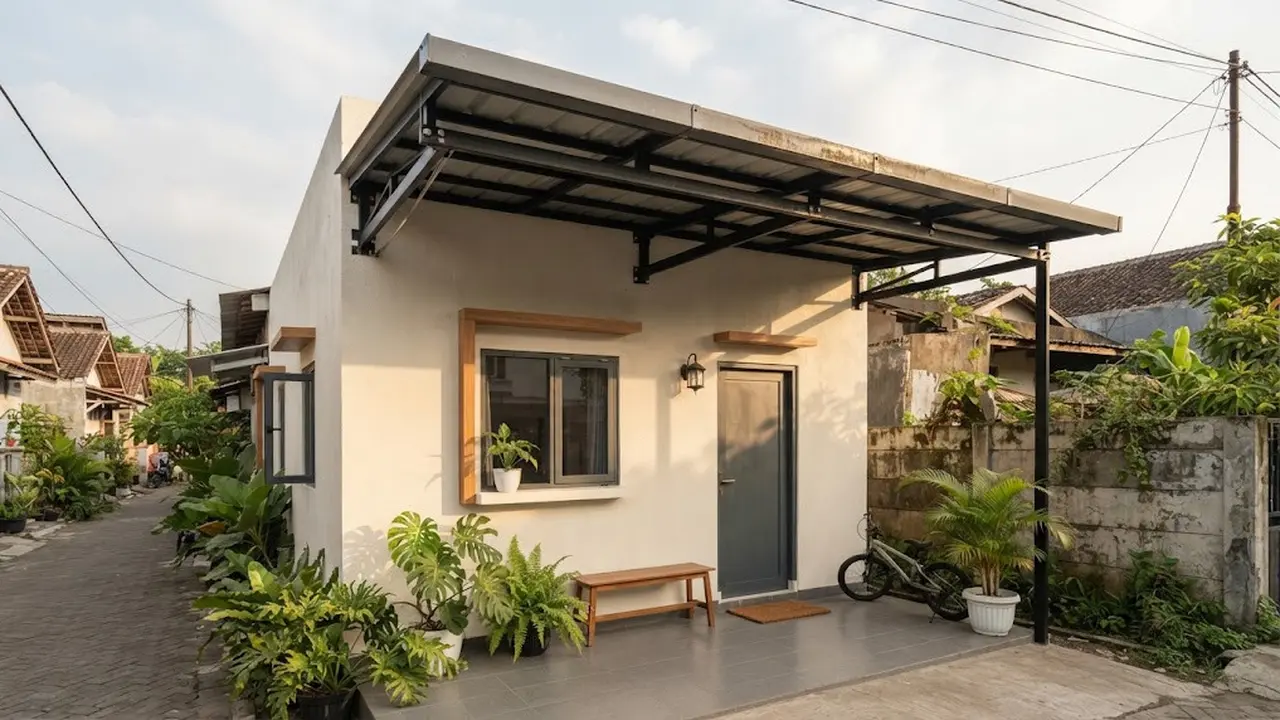 Desain Atap Pelindung Teras Rumah Kecil
