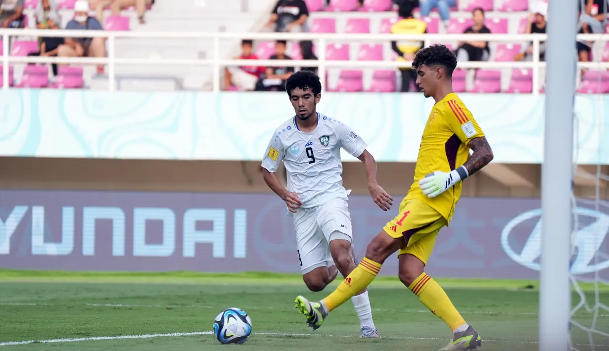 Tak ada gol yang diciptakan Spanyol selama babak kedua meski ada beberapa peluang dari Marc Guiu. Laga pun tuntas 2-2. (Doc. LOC WCU17/RKY)