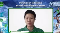 Legenda bulu tangkis nasional Liliyana Natsir memberi saran kepada atlet remaja agar berprestasi hingga tingkat dunia (dok.tangkapan layar/Komarudin)