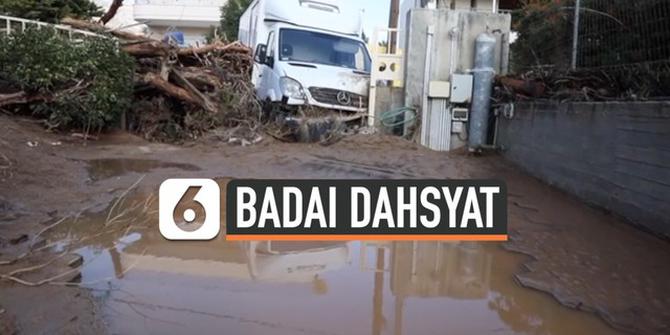 VIDEO: 2 Orang Tewas Akibat Badai Dahsyat di Yunani