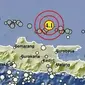 Gempa Magnitudo 4,1 kembali menggetarkan wilayah Tuban Jatim, Kamis (30/5/2024), pukul 08.44.53 WIB. (Liputan6.com/ Dok BMKG)