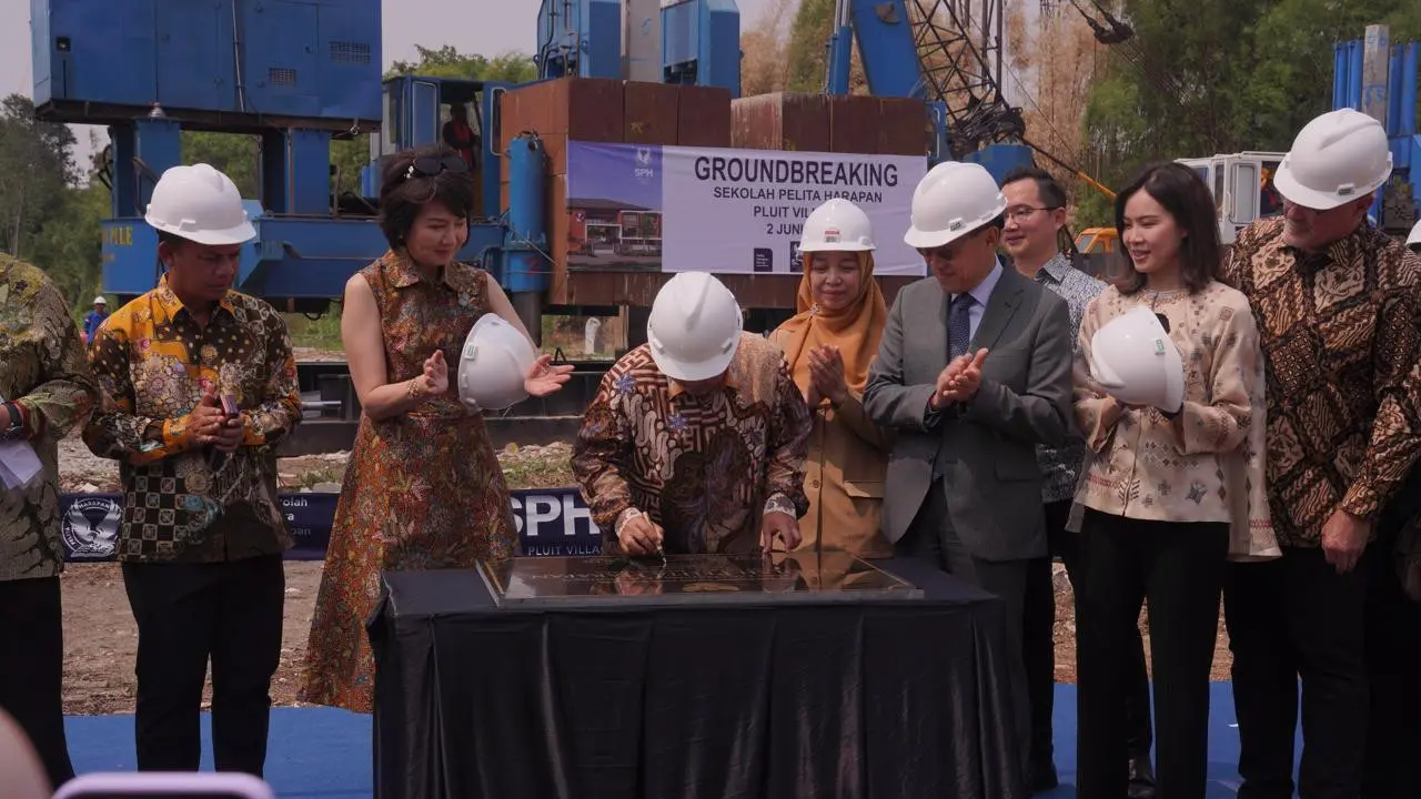 Prosesi peletakan batu pertama pembangunan kampus permanen baru Sekolah Pelita Harapan (SPH) Pluit di Jakarta Utara. pada Selasa, 2 Juni 2026. (Dok YPPH)