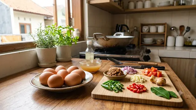 Bahan-Bahan Membuat Telur Ceplok Masak Tauco