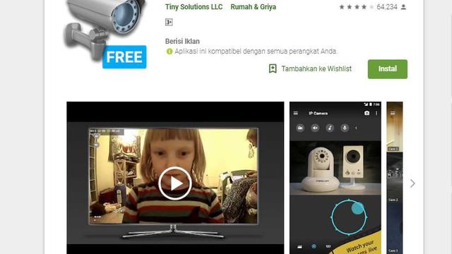 Aplikasi tinyCam Monitor