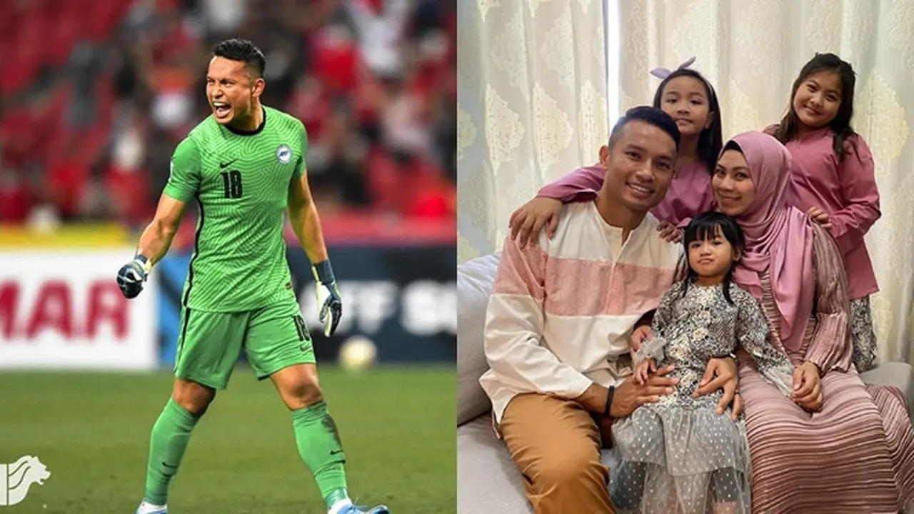 6 Potret di Luar Lapangan Kiper Singapura Hassan Sunny, Sosok Family Man