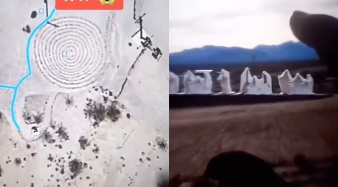 Viral Penampakan Pria Seram Berdiri di Google Earth Lingkaran Kota Hantu (Sumber: Daily Star)