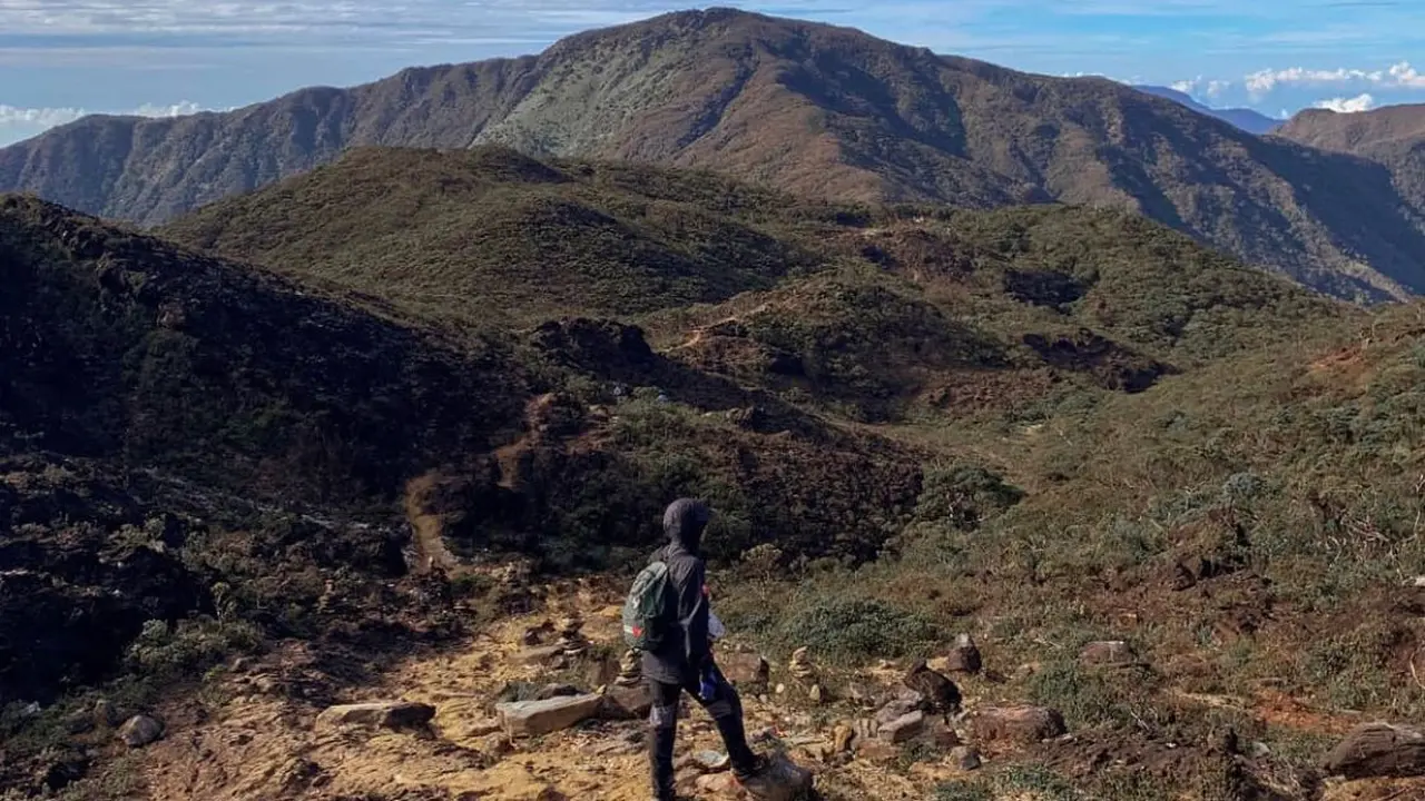 Pemandangan di Gunung Latimojong yang berlokasi di Sulawesi Selatan