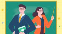 Ilustrasi guru, wali kelas, mengajar. (Image by freepik)