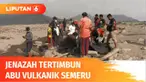 Jenazah korban erupsi Gunung Semeru kembali ditemukan warga dan tim SAR di daerah aliran sungai semeru di Sungai Leprak, Lumajang, Jawa Timur. Evakuasi korban berlangsung dengan sangat hati-hati karena korban tertimbun material vulkanik yang masih pa...