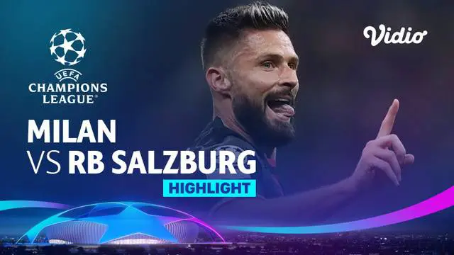 Berita video highlights pertandingan antara AC Milan melawan Salzburg di San Siro pada matchday terakhir Grup E Liga Champions 2022/2023, Kamis (3/11/2022) dini hari WIB.