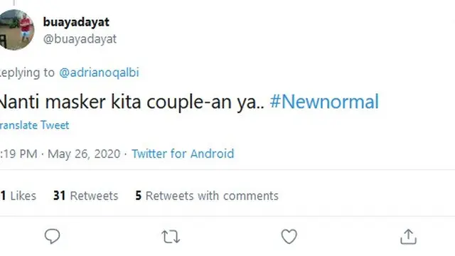 cuitan kocak new normal