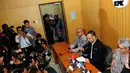 Suasana konferensi pers Abraham Samad usai ditetapkan sebagai tersangka oleh Bareskrim, Jakarta, Selasa (17/2/2015). (Liputan6.com/Faisal R Syam)