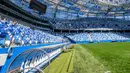 Suasana Bench pemain Nizhny Novgorod Arena (21/5/2018). Stadion Novgorod akan menjadi tuan rumah untuk empat pertandingan grup, Babak 16 besar dan perempat final. (AFP/Mladen Antonov)