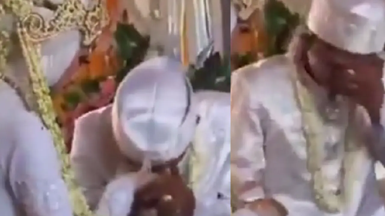 Grogi Saat Akad Nikah, Pria Ini Justru Cium Tangan Istrinya Duluan.