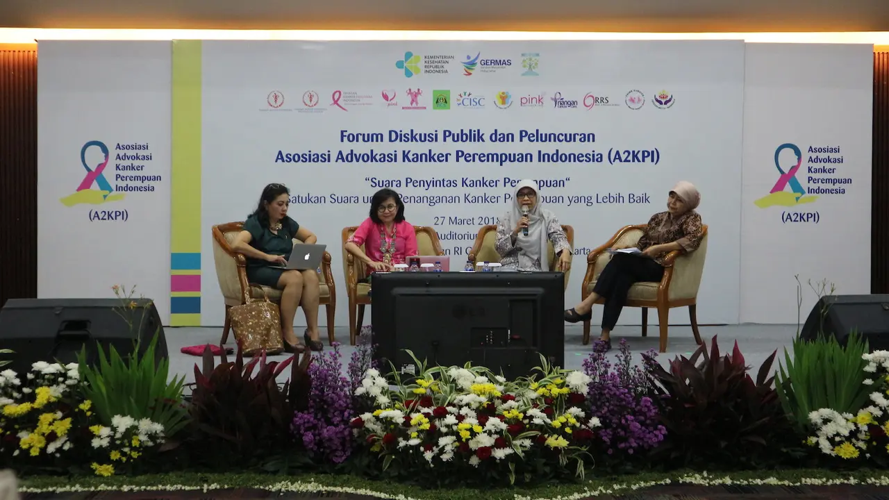 Asosiasi Advokasi Kanker Perempuan Indonesia (A2KPI) meminta pemerintah melibatkan pasien dan organisasi pasien saat membuat kebijakan penanganan kanker. (Foto: Dok A2KPI)
