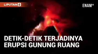 Gunung Ruang Erupsi Disertai Kilatan Petir Vulkanik