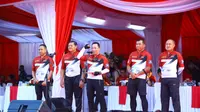 Kapolri Jenderal Listyo Sigit Prabowo menegaskan terus memperkuat sinergitas dan soliditas dengan seluruh elemen bangsa, antara lain melalui acara fun bike di Lapangan Bhayangkara Mabes Polri, Jakarta Selatan, Minggu (19/6/2022). (Ist)
