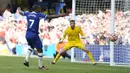 Kekalahan ini membuat Chelsea tertahan di peringkat 11 dengan nilai empat. Adapun Nottingham Forest naik ke urutan sembilan dengan nilai enam. (AP Photo/Kirsty Wigglesworth)