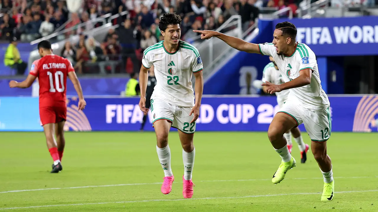 Selebrasi pemain Aljazair saat mengalahkan Yordania di Piala Dunia 2026