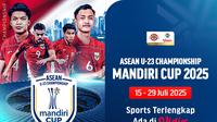 Simakan dan catat jadwal live stream ASEAN U-23 Championship Mandiri Cup 2025 di Vidio. Saksikan dan dukung Garuda Muda dalam turnamen ASEAN U-23 Championship Mandiri Cup 2025 hanya di layanan OTT Vidio. (sum. doc. vido.com)