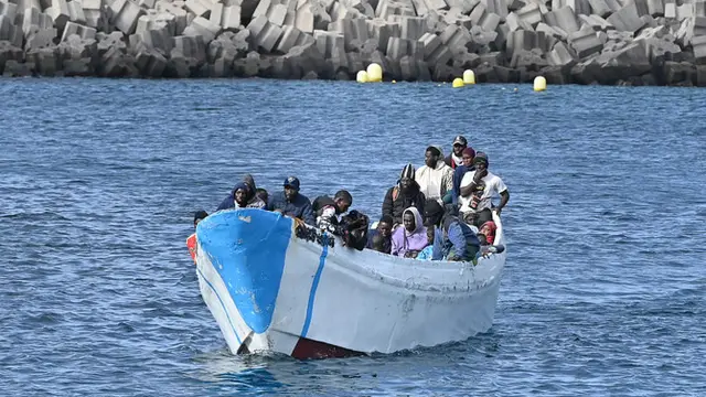 Ilustrasi migran ke Eropa. (AFP)