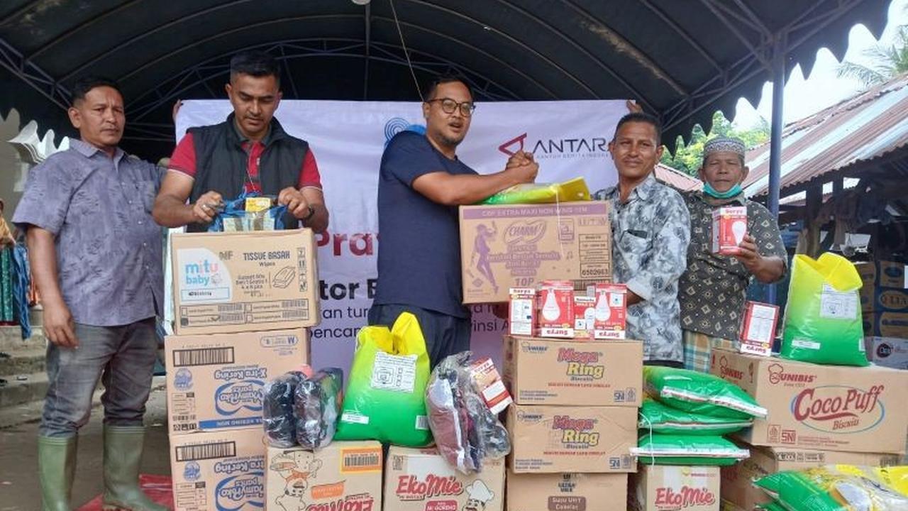 LKBN ANTARA Serahkan Bantuan Pengungsi Pidie Jaya, Ringankan Beban Korban Bencana Aceh