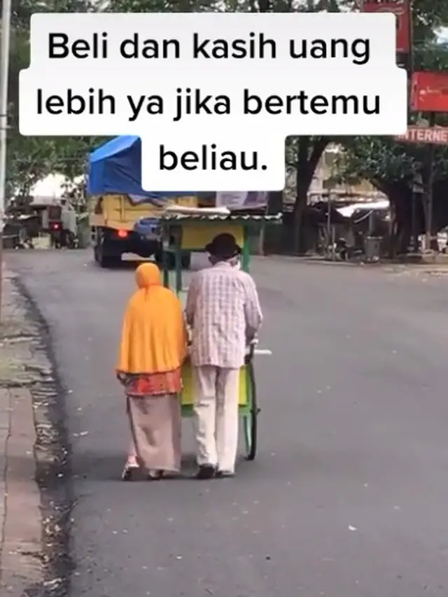 Perjuangan Kakek dan Istrinya Jualan Dawet Keliling Demi Sambung Hidup, Bikin Haru