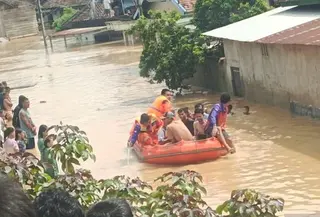Banjir bandang di Kabupaten Musi Rawas Utara terjadi usai hujan berintensitas tinggi sejak Kamis, 7 Mei 2026 dini hari. (Foto: Antara)