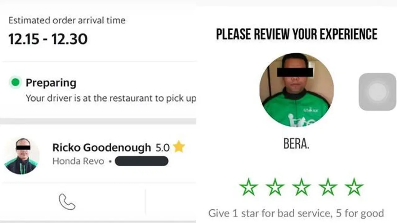 7 Potret Nama Driver Ojol Antimanstream Ini Bikin Salah Fokus