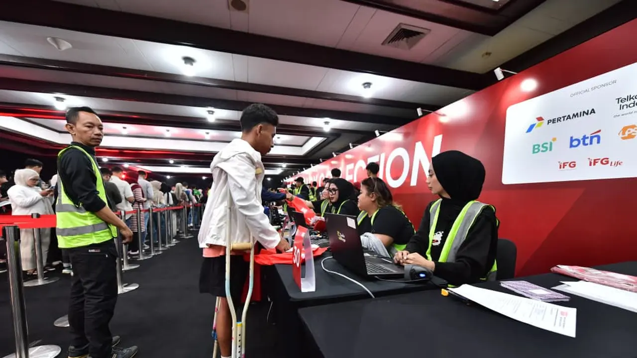 Suasana pengambilan race pack Merdeka Run 2026