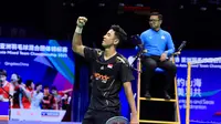 Tunggal putra Indonesia, Alwi Farhan, saat beraksi di Badminton Asia Mixed Team Championship 2025. (Dok.PBSI)