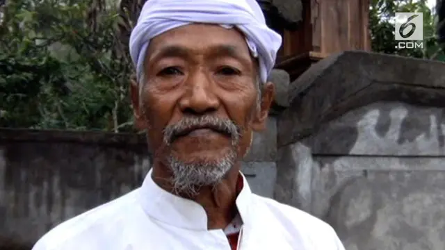 Wayan Sangka atau Jero Mangku Darma, adalah saksi kedasyatan letusan Gunung Agung tahun 1963.