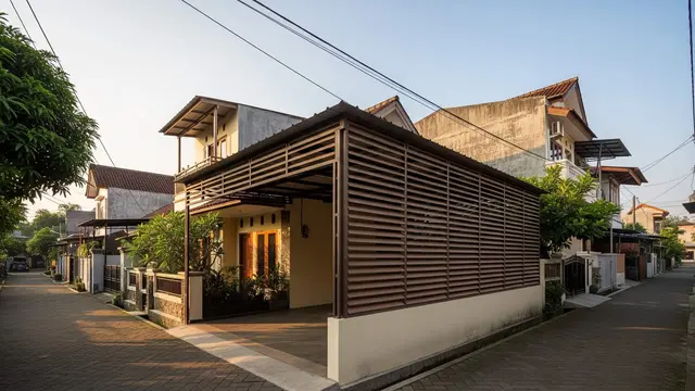 Inspirasi Carport untuk Rumah Hook di Perkampungan