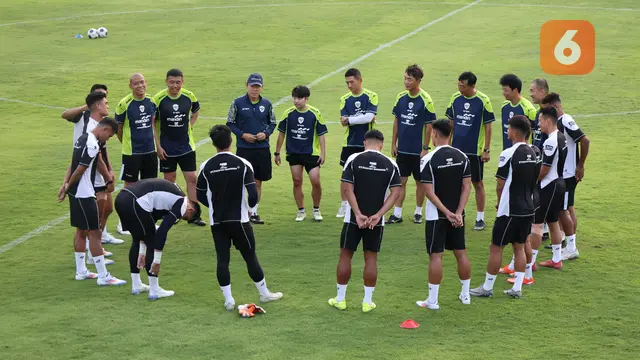 Latihan Timnas Indonesia di Lapangan A Gelora Bung Karno Jakarta.