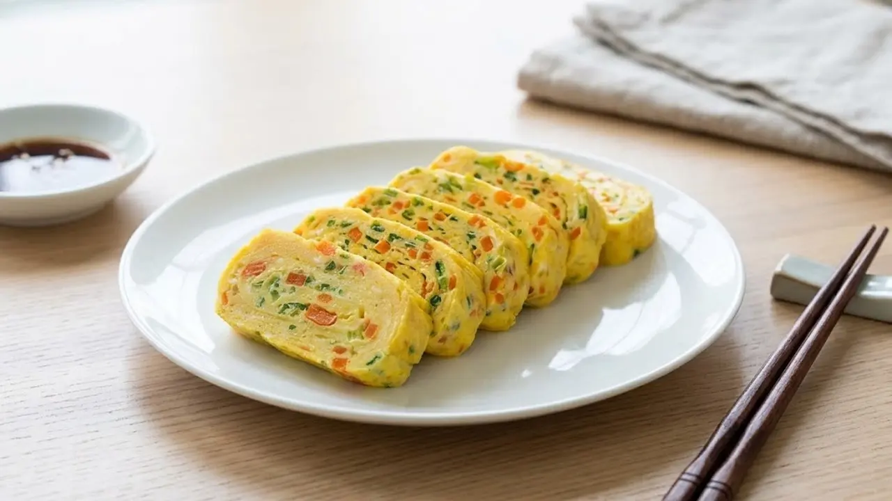 Resep gyeran mari Korea, telur gulung dengan isian sayuran