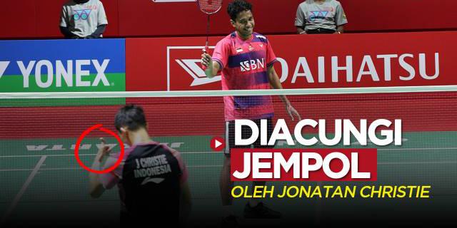 VIDEO: Aksi Chico Aura Dwi Wardoyo yang Dapat Acungan Jempol Jonatan Christie pada Final Indonesia Masters 2023
