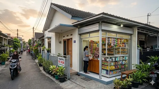 Desain Warung Kecil di Depan Rumah