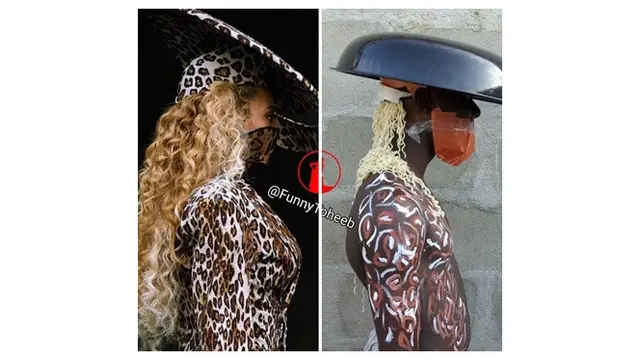 Cowok Ini Tirukan Outfit Seleb Dunia Versi Low Budget, 7 Fotonya Bikin Geli