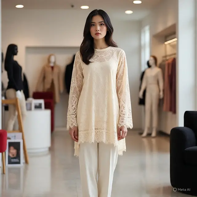 Baju Brokat Bawahan Celana