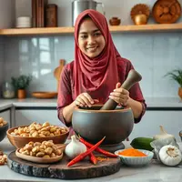 resep bumbu kacang ©Ilustrasi dibuat AI