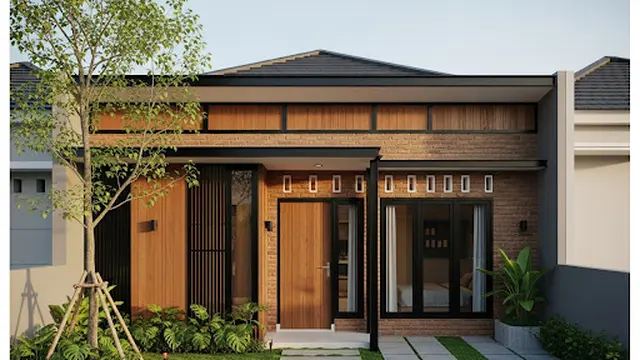 Rumah Bata Ekspos dengan Sentuhan Modern