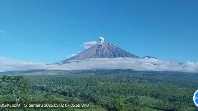 Gunung Semeru 2 Kali Erupsi Beruntun, Tinggi Letusan Capai 700 Meter