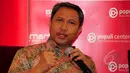 Direktur Masyarakat Pengkajian Islam UIN Jakarta, Ali Munhanid saat menjadi pembicara dalam acara diskusi 'Mengapa Blokir Situs Online?' di kawasan Menteng, Jakarta, Sabtu (4/4/2015). (Liputan6.com/Yoppy Renato)