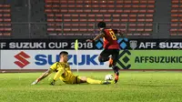 Kiper Filipina, Michael Falkesgaard saat sedang menghadapi Timor Leste pada laga lanjutan Grup B Piala AFF 2018. (AFF Suzuki Cup)