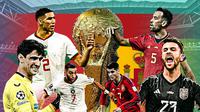 Pertandingan Maroko vs Spanyol di babak 16 besar Piala Dunia 2022 akan disiarkan secara eksklusif di SCTV, Indosiar, Vidio, dan Nex Parabola. (Istimewa)