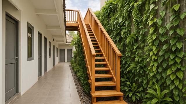 7 Inspirasi Desain Tangga Outdoor untuk Rumah Kos, Nyaman bagi Penghuni ...