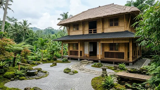 Desain Rumah Bambu Jepang