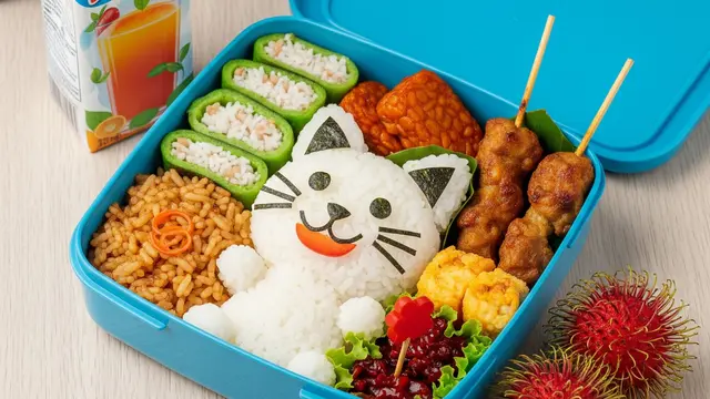 Ide Bento Box Murah untuk Menu Anak Sekolah (Image by Gemini AI)
